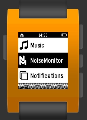Title Screen for Noise Monitor App